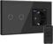 BSEED Smart Alexa Lichtschalter mit Steckdose Schuko Unterputz Steckdose mit USB C 20W Schnellladegerät USB Type C 2 Fach 1 Weg Wandsteckdose mit Glas Panel Geeignet für Phone,Pad,MP3 und mehr Schwarz