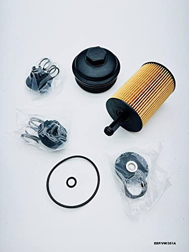 Ölfilter & Deckel kompatibel mit VW POLO (9N_,9A_) 1.4-1.9TDI 2001-2009 EEP/VW/351A