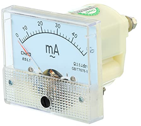 YOKIVE Analog Paneel Ammeter 85L1 Ampere Meter Stromprüfer AC 0-50mA | Ideal für Büro Art Haus Tägliche Nutzung