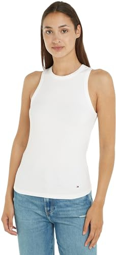 Tommy Hilfiger Damen Top Slim Rib Tank Top mit Stretch