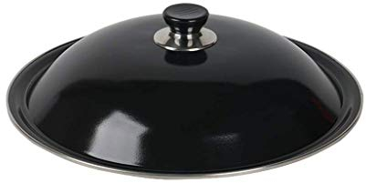 Emaille-Topfdeckel für den Haushalt, Pfannendeckel, Bratpfanne, Wok-Kochen, Ersatz für hohen Deckel, Küchendeckel (weiß 32 cm)