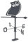 Louis Moulin Girouette Hibou 45x72,5 cm - Anthracite - Made in France