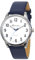 Ravel Plus - Extra Long Life Herren-Alltagsuhr mit Mikrofaser-Lederarmband - Analog Quarz (Japanisch) - RP005M - Blau/Silberton