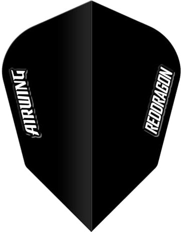 RED DRAGON Airwing Unique Moulded Schwarz V-Standard Dartflug 1 Set pro Packung (insgesamt 3 Dart-Flights)