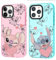 [2 Stück] Schutzhülle für Apple iPhone 8 iPhone 7 iPhone SE 2022/2020 Hülle 4,7,Stitch Kawaii Niedlich Cartoon Anime Lustig Muster Design Stoßfest TPU für Mädchen Bumper Cover Handyhülle,G01