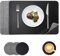 APLKER Placemats and Coaster Sets 4 Table Mats PVC Dual-Sided Washable and Non-Slip Dinner Table Mats Set of 4 for Kitchen Table Mat Indoor Outdoor (Set of 4, Grey Black)