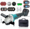 Cordless Angle Grinder 18V,Brushless Motor,with 2X 5.5Ah Battery and Charger,13 Accessories,11000RPM, 125mm 5 Disc,for Grinding, Cutting, Brushing and Sanding