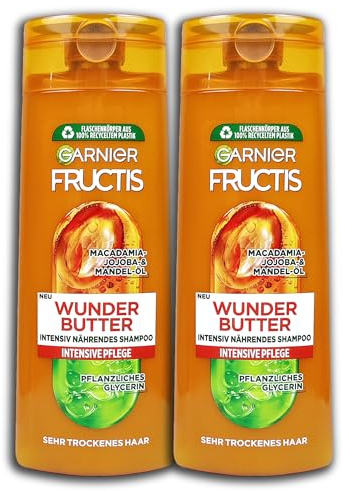 TopDeal Fructis Wunder Butter Kräftigendes Shampoo 2 x 250ml - Haarpflegemittel - Shampoo - Haarzelleerneuernd