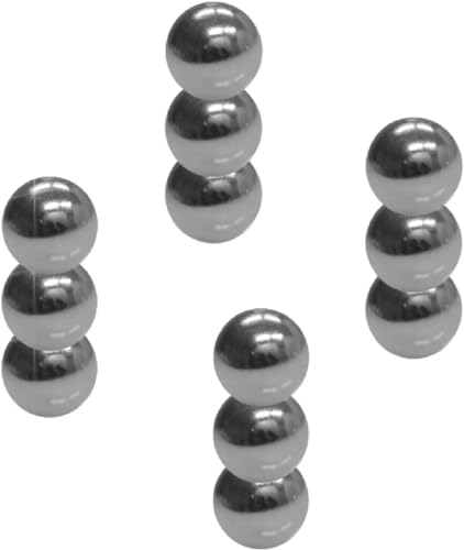 Master of Boards Starke Neodym Magnete 12 Stück für Magnettafel, Whiteboard, Glasboard, Mini Kühlschrankmagnete starker Halt Ø 10mm Kugel, Silber