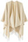 Shmily Girl Damen Poncho Habe Gestrickt Überdimensionalen Decke Kap-Schal (Beige)