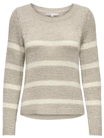 ONLY Damen ONLGEENA XO L/S KNT NOOS Pullover, 15113356, Simply Taupe,L