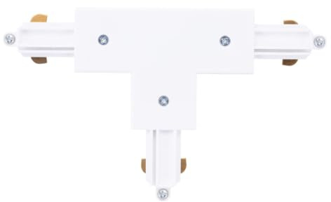 Ledvion T Schienenverbinder Links 2 1-Phasen Weiss ohne GU10 Lampe | Fuer Wohnraum Kueche und Essbereich mit flexibler Lichtausrichtung