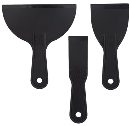 3 Pezzi Spatola Plastica,1,5/3/6 Pollici Spatola per Stucco Muro Set di Spatola Flessibile in Plastica,Spatola Stucco Spatole per Mastice con Manici per la Rimozione Decalcomanie Carta da Parati
