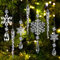 Kiiwah 12 Stück Kristall Schneeflocken Ornament Set, Acryl Christbaumschmuck Eiszapfen Eistropfen, Weihnachtsbaumschmuck Anhänger für Weihnachten Party Hochzeit Winterdeko