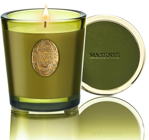 M&SENSE Duftkerze Groß Eukalyptus-Minze|560g Duftkerzen im Glas Natürliche Soja-Kerze|2-Docht,110 Stunden Brenndauer|Kerzengeschenke für Weihnachts,Geschenke für Frauen