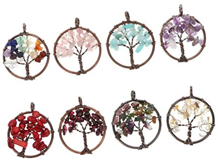 SEWACC Collana Con Ciondolo Albero Della Vita Chakra Albero Genealogico Gioielli Con Ciondolo