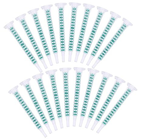 MUSISALY Lot De 50 Tubes De Mélange Carré Applicateurs De Colle Ab Buse De Mélange Époxy Outil De Remplissage Pour Adhésifs Et Mastics à Deux Composants