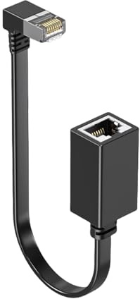 Kaaruisi Ethernet Extension Cable Networking Cat7 Ethernet Extender Cable Adapter RJ45 Cord Shielded Male To Female Connector