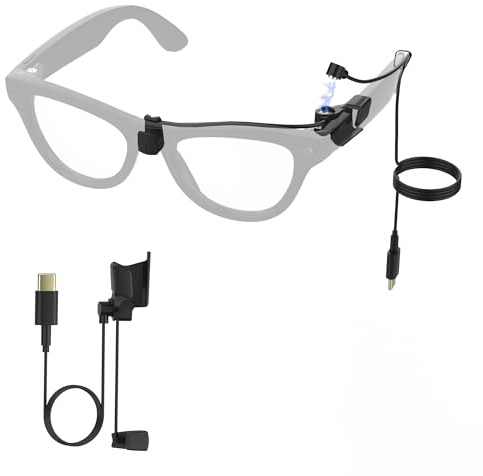 RCstyle Magnetic USB-C Charging Cable for Ray-Ban Meta Wayfarer/Skyler Eyeglasses, Fast Connect Magnetic Charging Cable for Ray Ban Smart Glasses, Built-in Stabilizer