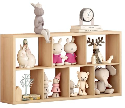 GENGKHAN Cube Storage Organizer Bookcase, 11 inch Storage Shelf with Thickened Border, Decorative Display Bookshelf for Living Room, Home Office, and Study Room
