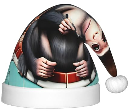 WZYCWB Der stille Affe gemusterte Weihnachtsparty-Hut, Geschenk für Kinder, Geschenk für Kinder, Weihnachtsfeiertagsdekoration, Requisite
