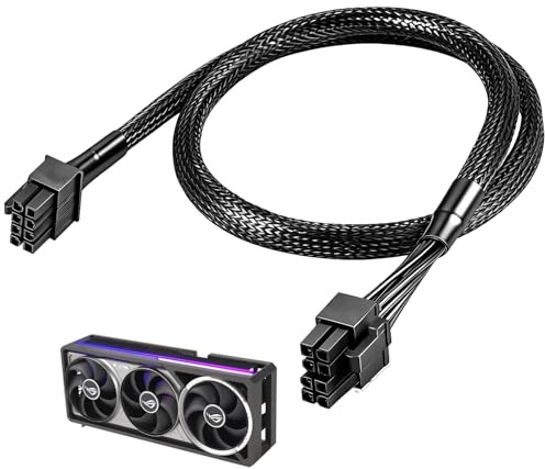 8-Poliges GPU-Stromkabe für aufgelistete Seasonic Modular-Netzteile, 8-Pin PSU auf 6+2-Pin PCIe, 18AWG, 60 cm Kompatibel mit XM2 XP2 KM3 XP3 (Schwarz)