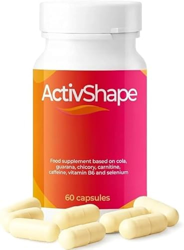ActivShape Nahrungsergänzungsmittel für Erwachsene – 60 Kapseln – mit Chicoréewurzelpulver, Guarana, L-Carnitin, Chrom, Koffein, Vitamin B6 und Selen (1)
