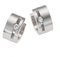 Zeeme Stainless Steel Damen Ohrringe Edelstahl 0,7cm Mattiert Zirkonia grau 389010010