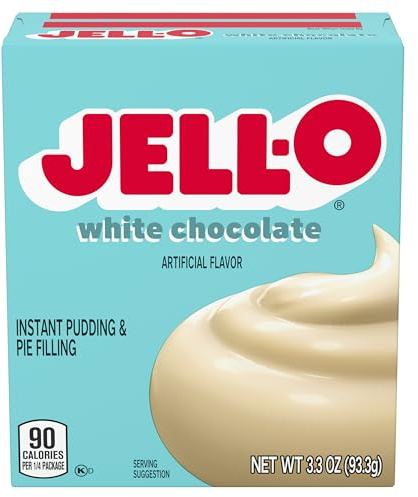 Jell-o Instant Pudding & Pie Filling, White Chocolate, 3.3-ounce Boxes (Pack of 4) by N/A