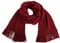 Rotfuchs Strickschal Uni modisch mit Fransen 100% Wolle (Merino) (186 x 27 cm, Rot) R739