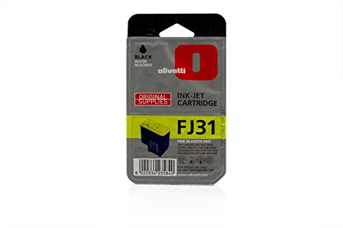 Original Olivetti B0336 / FJ31 Druckkopf (schwarz, ca. 450 Seiten, Inhalt 18 ml) für Fax-LAB 100, 105, 115, 120, 125, 128, 145, 220, 270, 275, 300, 310, 350, 360, 450, 460, 470, 480, 95, M 100, S 100; JET-LAB 400, 450, 490