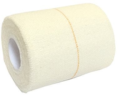 6 Rolls of 7.5CM X 4.5M QUALICARE PRO EAB Elastic Adhesive Bandage Athletic Sports Rugby Lifting Football Ankle Knee Elbow Wrist Muscle Joint Support Tape STRAPING White