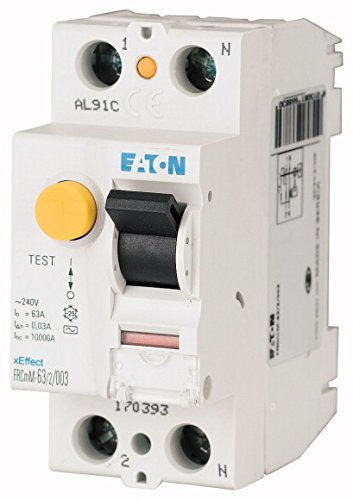 Eaton 170358 FI-Interrupteur, 16 A, 2P, 100 mA, type G