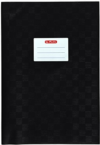 Herlitz 5204136 Hefthülle A4 Baststruktur, 25 Stück, schwarz