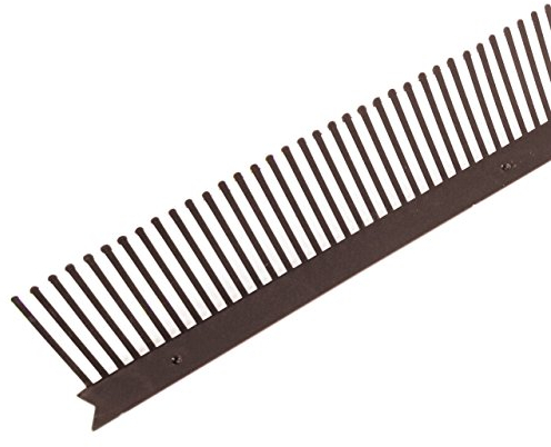 10 Stück Traufentlüftungskamm 55 mm x 1 m mit integrierter Lüftungsebene Trauf Kamm Traufe (Braun)