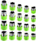 Joyoldelf 20 Pcs Vegetable Fruit Cutter Set 8 pcs Big Stainless Steel Cookie Cutters & 12 pcs Small Vegetable Cutters with Anti-Slip Protection Handle for Safely Customizing Cute Pastry (Green)