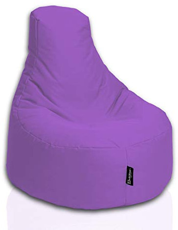 BuBiBag Sitzsack Gamer Junior Sessel Sofa Sitzkissen Sitzmöbel Beanbag Sitz-Kissen für Kinder (55 cm Durchmesser,Flieder)