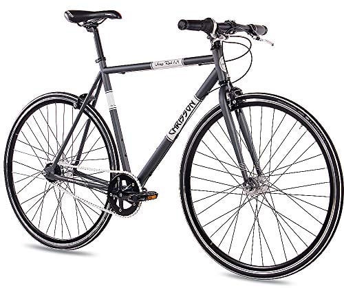 CHRISSON 28 Zoll Retro Rennrad Vintage Bike - Vintage Road N7 anthrazit 59 cm mit 7 Gang Shimano Nexus Nabenschaltung, Urban Old School Fahrrad für Damen und Herren