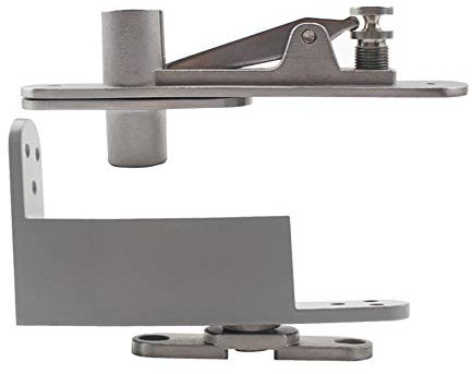 TamBee Charnières pivotantes à fermeture automatique pour portes en bois avec tige à 360 degrés en acier inoxydable (forme de L)