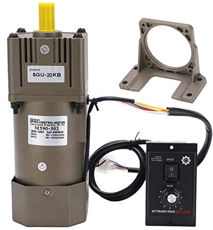 Motoréducteur électrique, AC 220V 90W Vitesse réglable de décélération de moteur asynchrone monophasé de vitesse(20K)