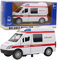 Cikonielf Krankenwagen Spielzeug Mini Simulation Ambulance Rettungswagen Spielzeugauto Mit Ton und Licht für Kinder zum Spielen (Rot)