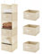 MAX Houser 6 Tier Shelf Hanging Closet Organizer, Closet Hanging Shelf with 2 Sturdy Hooks for Storage, Foldable (Beige-D3)
