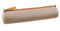 RHODIA 319003C - Trousse Ronde Touche de Rose - 21,5 x 5,5 cm - Coutures Véritables Orange - Intérieur Jersey Ivoire - Simili Cuir - Rangement Stylos, Crayons, Feutres, Petites Fournitures