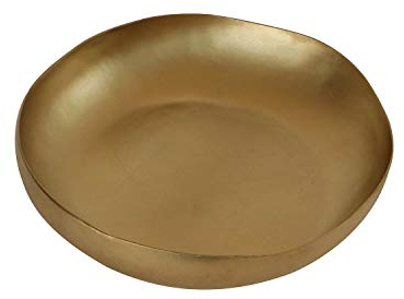 De Kulture Aroma-Diffusor aus reinem Messing, handgefertigt, klein, für Geschenke, Lufterfrischer, schwimmende Kerzen, Schüssel, Weihnachtsdekoration, 15,2 x 3,8 cm (DH), goldfarben