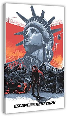 Filmposter Escape from New York 7, Leinwand, Schlafzimmer, Dekoration, Sport, Landschaft, Büro, Raumdekoration, Geschenkrahmen: 50 x 75 cm