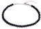 BERGERLIN Bracelet de Cheville Obsidienne noire avec Fermoir en Argent Sterling 925 - Bracelet Cheville noir, perles à facettes - Taille M-L Feel Goods