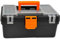 Tradineur - Caja de herramientas con compartimentos en la tapa y asa, modelo Mini Kid, plástico resistente, organizador, maletín almacenaje - 13,5 x 31,5 x 17,5 cm