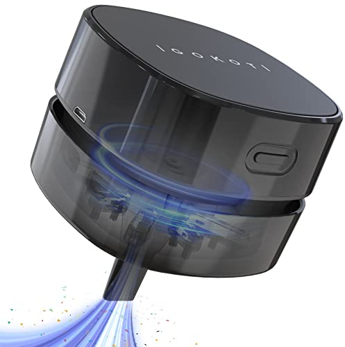 IGOKOTI Desktop Vacuum Cleaner with Nozzle,Crumb Vacuum,Keyboard Cleaner,Rechargeable Desktop Sweeper Detachable Design,Cordless Mini Desk Vacuum for Cleaning Dust, Crumbs, Computer, Piano