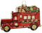 Kaemingk Christbaumschmuck Glas 10,5cm x 1 Stück Auto mit Geschenken Weihnachtskugeln mundgeblasen rot