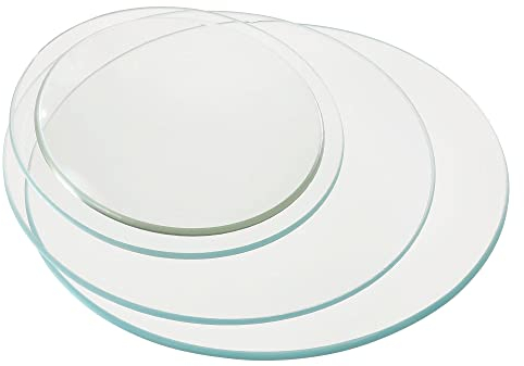 PATIKIL 60mm/70mm/90mm/100mm Diamètre Montre Verre, 1 Ensemble Bécher Couverture Lisse Bords Chanfreiné Arc pour Laboratoire, Transparent